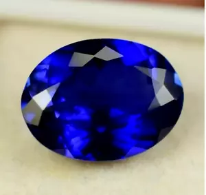 Piedra preciosa suelta 32 quilates AAA+ zafiro azul cachemira natural corte ovalado certificado GIE - Imagen 1 de 6