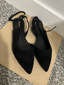 Arromic Women's Slingback Flats Shoes Pointed Toe Two-Way Wear Black size (10) - Picture 1 of 3