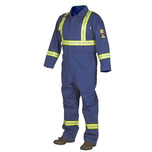 ToughDuck Fire Retardant Coveralls with Reflective Tape - Size 44T - Cool Blue - Picture 1 of 3