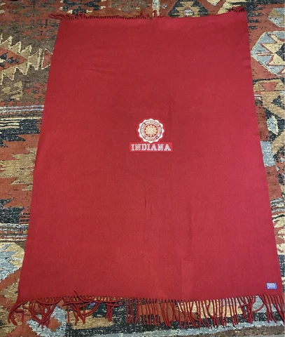 Vintage Indiana University Hoosiers IU Pendleton Wool Blanket 52” x 72” Cover