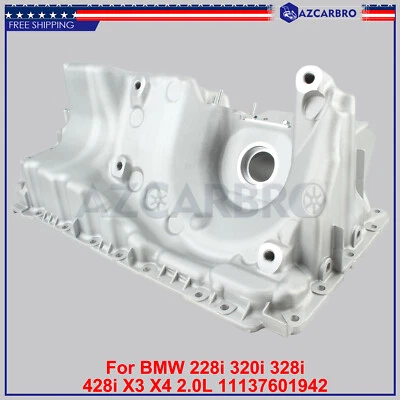 Aluminum Oil Pan For BMW 2014-2016 328i GT 428i 2013-2017 X3 2.0 L 11137601942 - Image 1 of 4