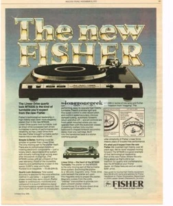 1979 Fisher MT6335 Plattenspieler Stereo Hifi Vintage Werbung  - Bild 1 von 1