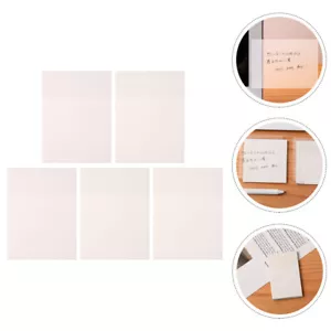 5 Pcs Writing Notepads White Blank Memo Pad Self Stick Removable Notes - Picture 1 of 12