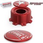 NEW American Force Metal Center Caps Spinning Red Modern - 8 Lug (Set)