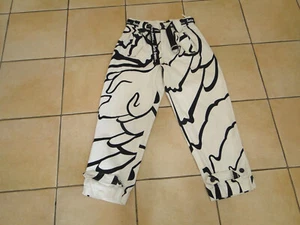 VIVIENNE TAM white black denim print pants Size M gently worn RRP $329.00 - Picture 1 of 7