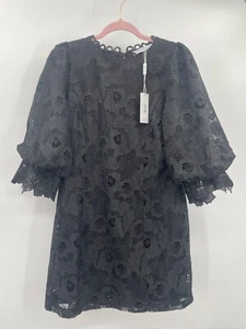 Petal and Pup Womens Catherine Mini Dress Black Lace size Large NWT - Picture 1 of 11
