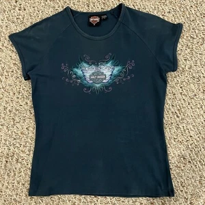 Harley Davidson Tshirt Womens Daytona Beach Florida Short Sleeve Pullover - Picture 1 of 11