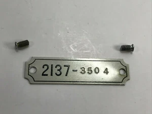 VTG White 2137 Sewing Machine Display Model Number Badge Plate Tag Part - Picture 1 of 2