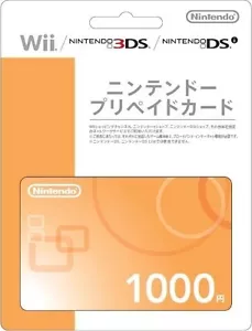 Nintendo Prepaid Card 1000 yen wii 3DS japan japanese - Picture 1 of 1