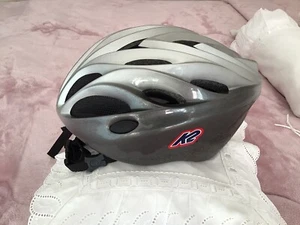 K2 ❤️ Helm Inline Skate Skateboard Fahrrad L/XL Silber Grau - Bild 1 von 6