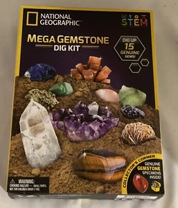 NATIONAL GEOGRAPHIC 2019 Mega Gemstone Dig Kit STEM Project 8+ Anni - Foto 1 di 3
