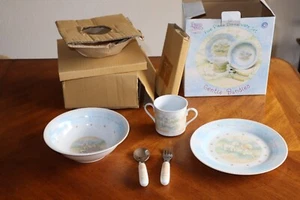 Precious Moments Mealtime Gift Set Little Lamb 5 Piece Cup Plate Bowl Fork Spoon - Picture 1 of 16