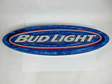Bud Light Beer bar restaurant oval hollow promo ad plastic sign Budweiser decor