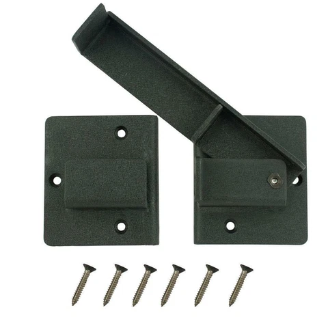 Black Extra Heavy-Duty Gate Flip Latch Cover