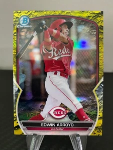 2023 Bowman Baseball Edwin Arroyo Yellow Lunar Crater #/75 - Picture 1 of 2