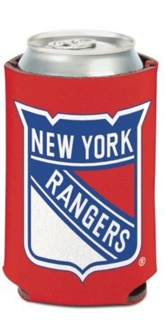 New York Rangers NHL Can Cooler Holder Bottle Neoprene Drink Sleeve Hockey Team Cover