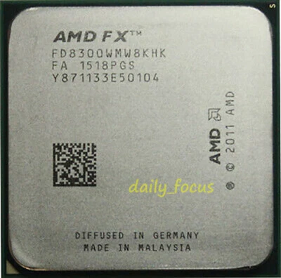 AMD FX-Series FX-8300 3.3GHz FD8300WMW8KHK 	Socket AM3+ CPU Processor 8 MB - Image 1 of 4