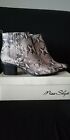 Snake Skin Print Pink Miss Shop Boots Size 7 Brand New Rrp $89.99