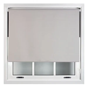 Furnished Grey Blackout Roller Blinds 100% Black Out Thermal Window Blind - Picture 1 of 10