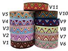 10m Jacquard Ribbon/Trim  25mm  Aztec Various colours available