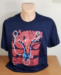 Nerd Block XL T-Shirt Spider-Man - Navy Blue Gildan - Bild 1 von 3