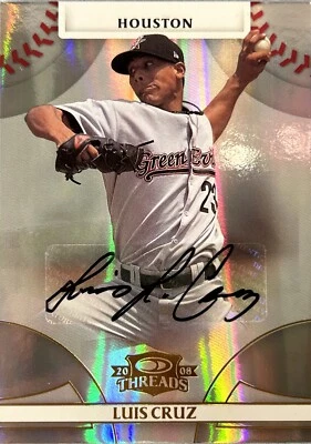 Luis Cruz 2008 Donruss Threads #86 Base Auto /975 Houston Astros - Image 1 of 4