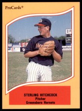 1990 ProCards Sterling Hitchcock Greensboro Hornets #88