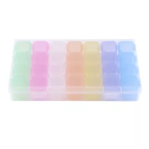 Plastic 28 Grids Empty Storage Box Nail Art Jewelry Beads Display Case Organizer - Picture 1 of 7