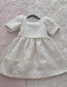 Janie and Jack Girls Gold Metallic Brocade Dress size 5 - Picture 1 of 4