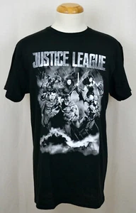 Justice League T-shirt DC Comics Movie Superhero Ensemble Graphic Tee Black NWT - Picture 1 of 2
