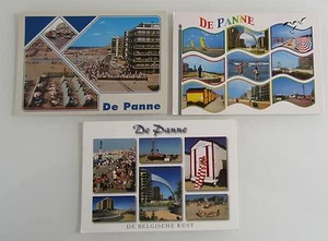 3x DE PANNE Belgio cartoline postali lotto affrancate usate - Foto 1 di 1