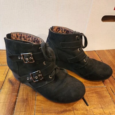 Botas Justice Niñas/Mujeres Doble Hebilla Negras Talla 3y/5w  Foto 1 de 4