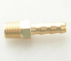 8mm Male Brass Hose Barb To 1/8" Male NPT Pipe Thread - Picture 1 of 4