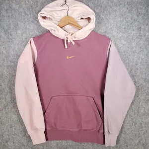 Nike Hoodie Damen XS Rosa Gold P2P 40 Swoosh Logo Freizeit Gym Pullover Oberteil - Bild 1 von 12