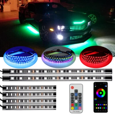 6x Multicolor LED Underglow Lights Strip Neon Light Kit For Chevrolet Camaro SS - Image 1 of 4