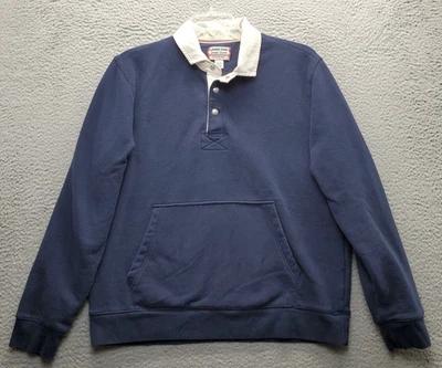 Sudadera Lands' End Serious para Hombres Grande Azul Marino Manga Larga Bolsillo Canguro Foto 1 de 4