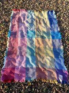 Vintage 1993 The Rug Barn Accessories Blanket Multicolor Throw - Picture 1 of 4