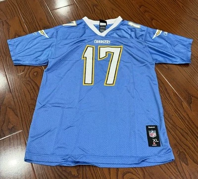 San Diego Chargers #17 Rivers NFL Jersey Reebok Blue Football Shirt Youth Sz XL - Image 1 of 4