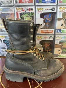 Vintage Red Wing Logger Stiefel hergestellt in den USA - Vibram - dunkelbraun - Herrengröße 8,5 - Bild 1 von 15