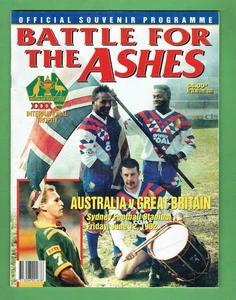 #EE.  RUGBY LEAGUE ASHES BATTLE MAGAZINE - 12/6 1992,  AUSTRALIA V GREAT BRITAIN - Picture 1 of 2