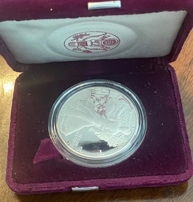 1990 US Proof Silver Eagle with OGP and COA (.999 Troy oz Silver) - Image 1 of 4