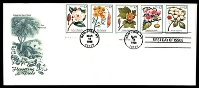 Mayfairstamps US FDC 1998 Flowering Trees Combo First Day Cover aau_51475 - Image 1 of 2