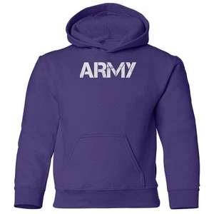 Purple Up Military Kids - Armed Forces Appreciation Youth Hooded Sweatshirt - Picture 1 of 3