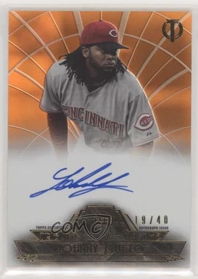 2014 Topps Tribute to the Pastime Auto Orange /40 Johnny Cueto #TPT-JC Auto - Image 1 of 2