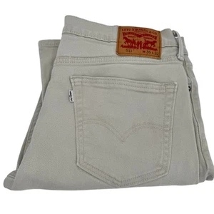Levi's 511 Jeans Mens 36x32 (36x30 Actual) Slim Fit Moonstruck Denim White Tab - Picture 1 of 10