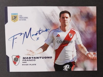 Tarjeta de firma automática impresa de novato Franco Mastantuono River Plate Real Madrid RC Foto 1 de 4