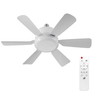 Ciche wyjmowane światło wentylatora z ostrzem wentylatora Six Blade Fan Light 3000K-6500K Kolorowe 1B5H - Zdjęcie 1 z 8