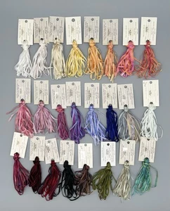 Lot of 24 Thread Gatherer Silken Ribbons Assorted Colors Needlepoint Fibers New - Picture 1 of 7