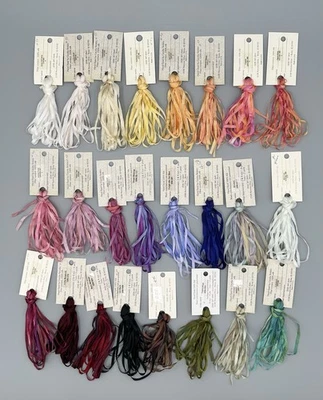 Lot of 24 Thread Gatherer Silken Ribbons Assorted Colors Needlepoint Fibers New - Image 1 of 4