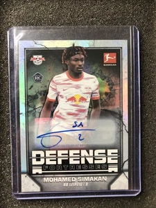 2021-22 Topps Bundesliga Mohamed Simakan RC Defense Fortresses Auto RB Leipzig - Picture 1 of 3